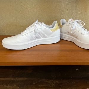 Adidas Court Platform Sneaker (Women) Size 10 White
